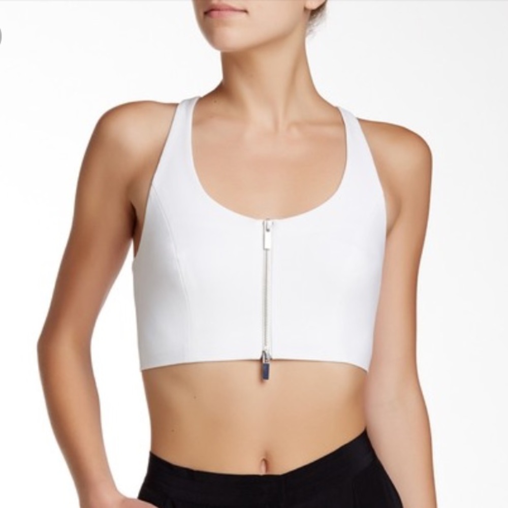 Elizabeth and James Harlow Cropped Zip-front Top